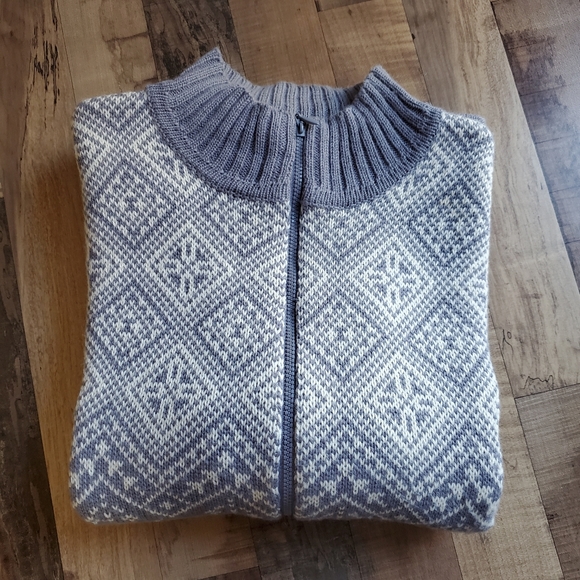 Norton Mcnaughton Petites periwinkle blue knit sweater jacket with zipper sz. PL - Picture 16 of 16